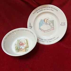 Child’s 2- Pieces of Wedgwood, “The World of Peter Rabbit” Bowl & Plate.